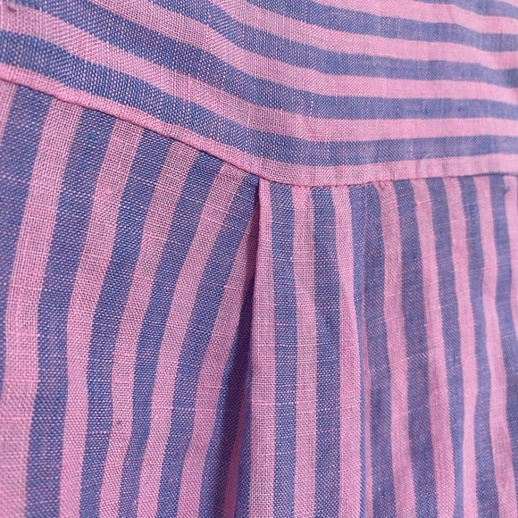 Gap Linen button down Boyfriend Fit oversized small striped long sleeved shirt! - Picture 8 of 11